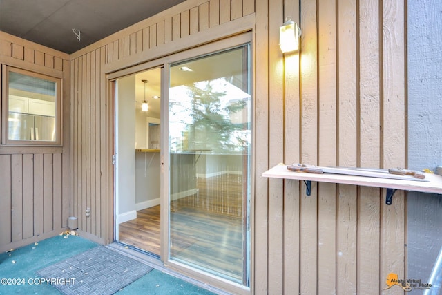 view of doorway to property