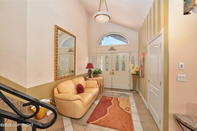 entrance foyer with a high ceiling