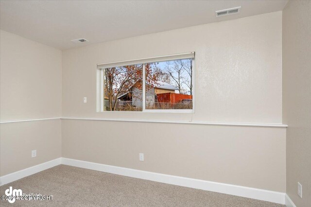 view of carpeted spare room