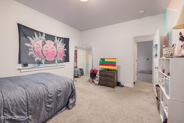 bedroom with carpet floors