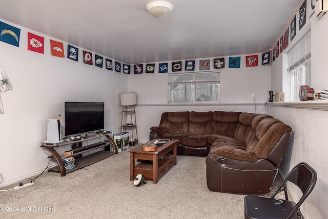 view of carpeted living room