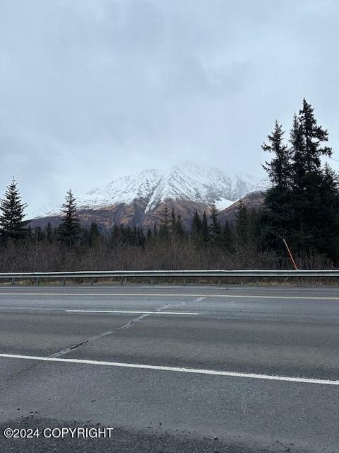 view of road with a mountain view