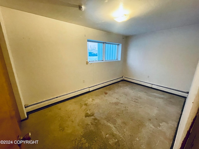 empty room with concrete floors