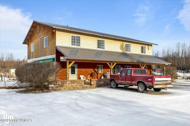 view of front of property with a porch