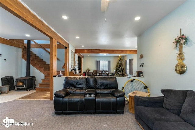 view of carpeted living room