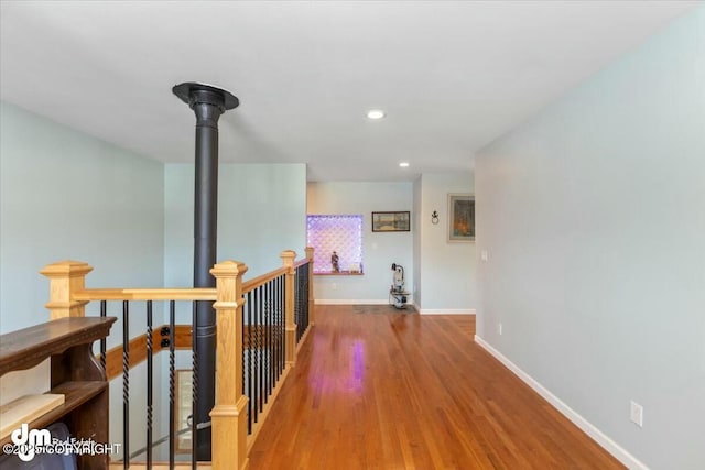 hall featuring hardwood / wood-style floors