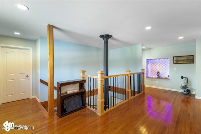 hall featuring hardwood / wood-style floors