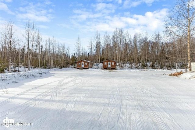 view of snowy yard