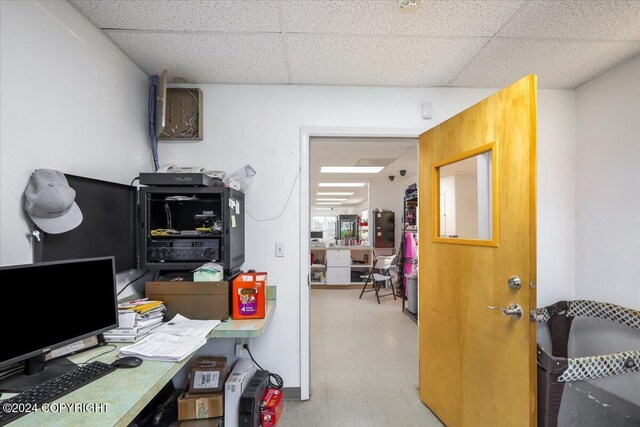 3462 S Big Lake Rd, Big Lake, AK 99623 - home office featuring tile patterned floors and a drop ceiling
