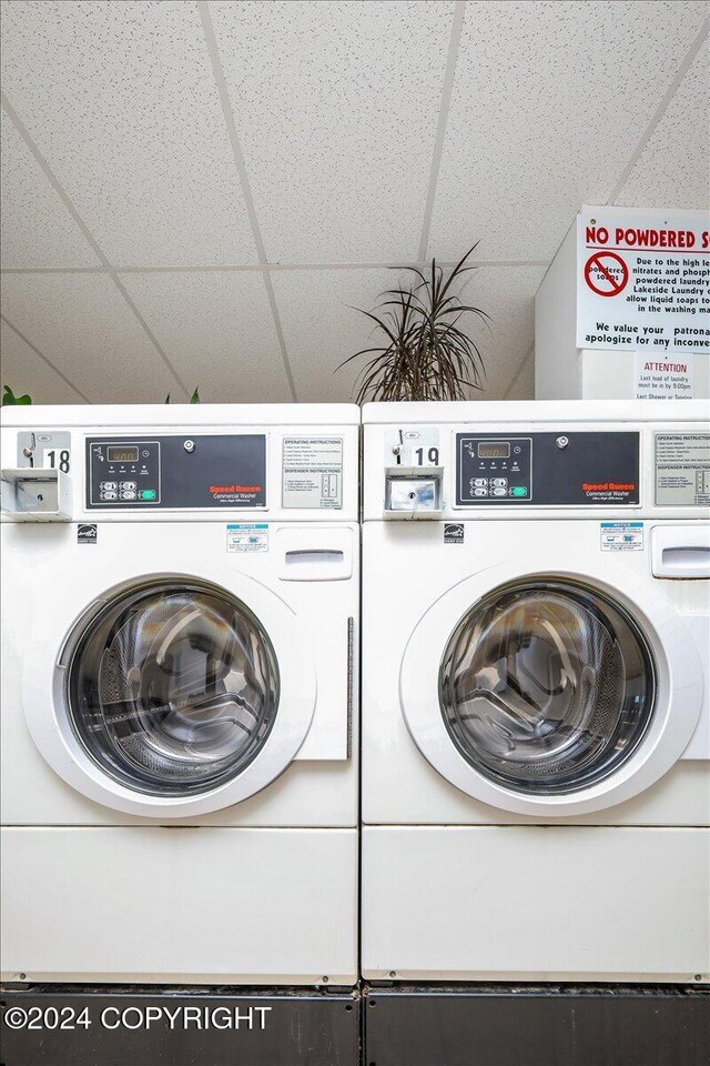 3462 S Big Lake Rd, Big Lake, AK 99623 - shared laundry room featuring washing machine and dryer