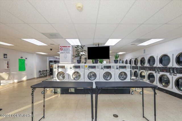 3462 S Big Lake Rd, Big Lake, AK 99623 - community laundry featuring washer and clothes dryer and stacked washing machine and dryer