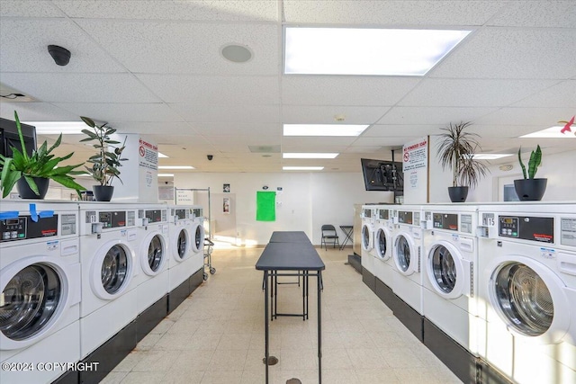 washroom featuring independent washer and dryer