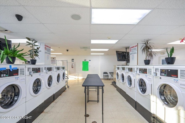 3462 S Big Lake Rd, Big Lake, AK 99623 - shared laundry with washer and dryer and tile patterned floors