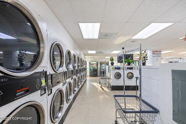 3462 S Big Lake Rd, Big Lake, AK 99623 - shared laundry with stacked washer and clothes dryer and washer and clothes dryer