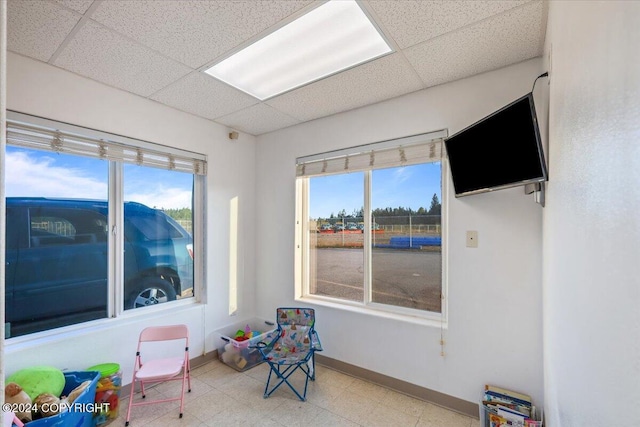 3462 S Big Lake Rd, Big Lake, AK 99623 - rec room with a drop ceiling and baseboards
