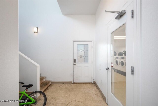 3462 S Big Lake Rd, Big Lake, AK 99623 - foyer featuring stairs and baseboards