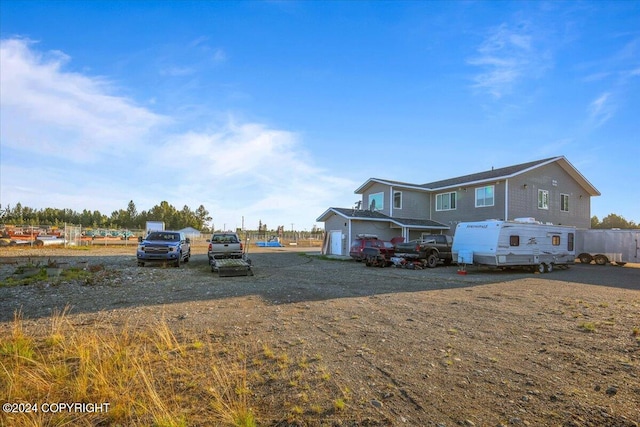 exterior space featuring a garage