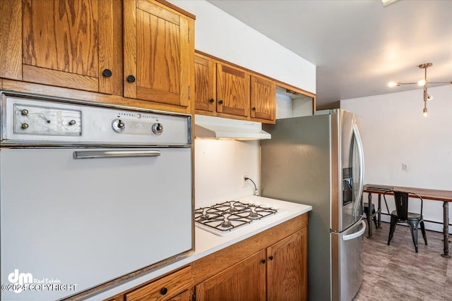 kitchen featuring white appliances