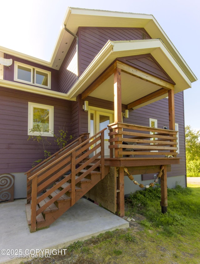 4760 Craftsman Rd, Homer, AK 99603 - view of exterior entry featuring a deck