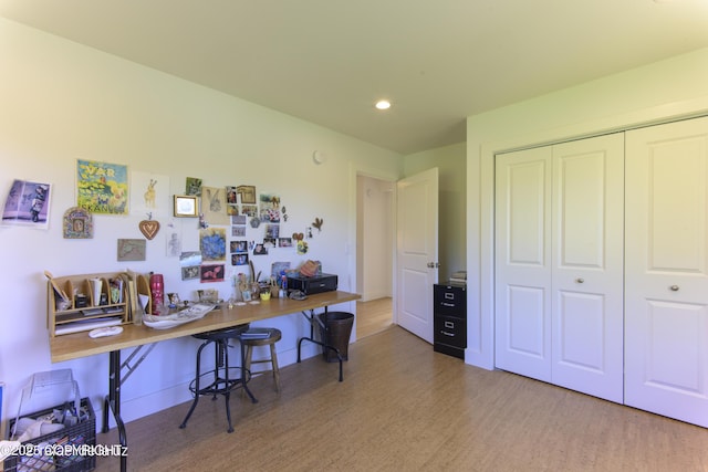 4760 Craftsman Rd, Homer, AK 99603 - office space featuring wood finished floors and recessed lighting