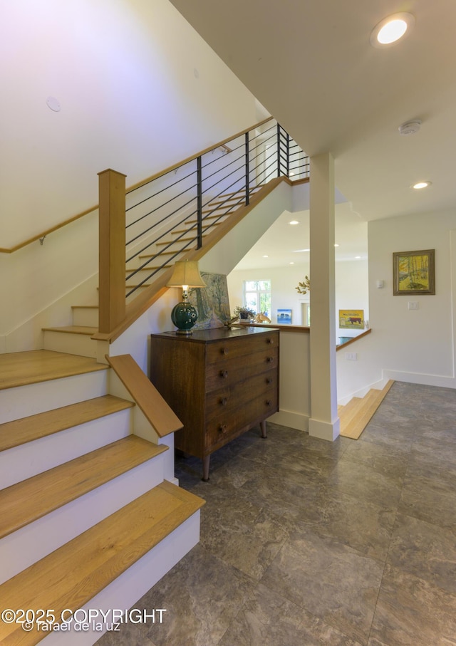 4760 Craftsman Rd, Homer, AK 99603 - stairway with recessed lighting and baseboards