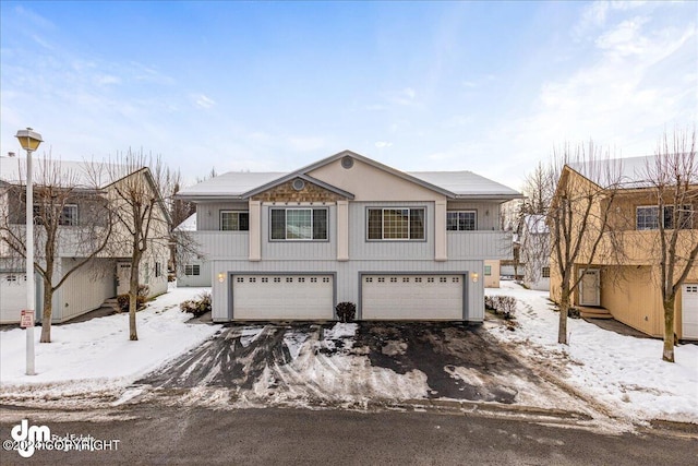 front of property featuring a garage