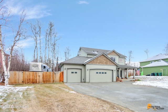 view of front of home featuring a garage