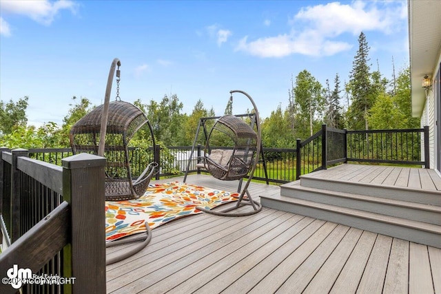 view of wooden deck