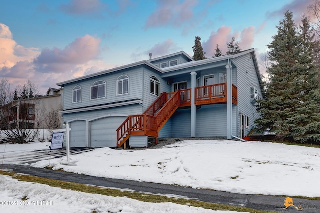 front facade featuring a garage