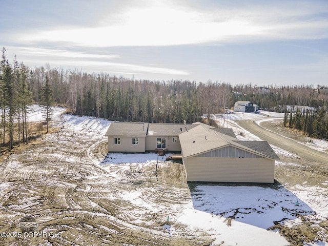 4980 Kelsi Loop, Wasilla, AK 99654 - snowy aerial view with a view of trees