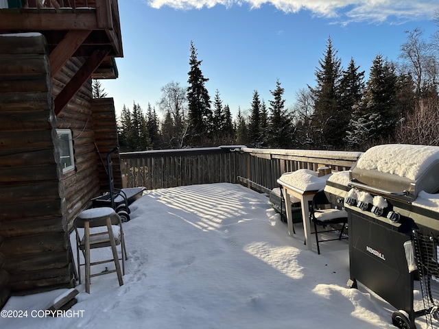 68537 Veater Ave, Ninilchik, AK 99639 - snow covered patio featuring area for grilling
