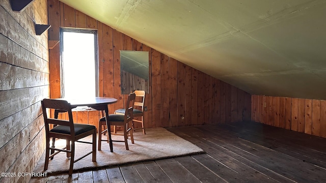 68537 Veater Ave, Ninilchik, AK 99639 - additional living space featuring lofted ceiling, hardwood / wood-style floors, and wooden walls