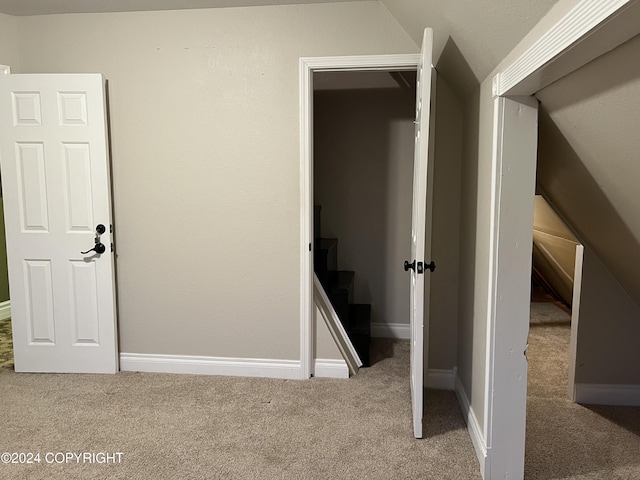 38400 Robinson Loop Rd, Sterling, AK 99672 - hall with carpet flooring and lofted ceiling