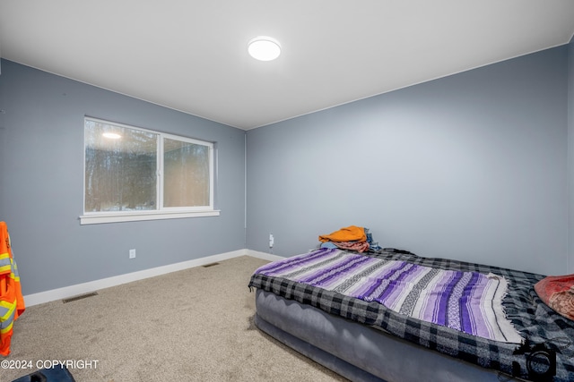 bedroom with carpet