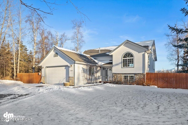 view of front of home featuring a garage