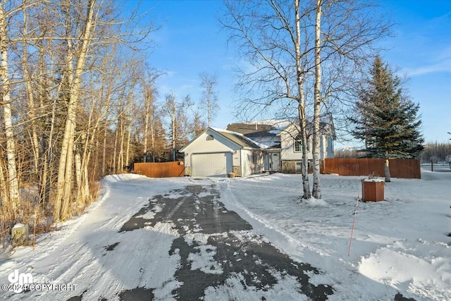 view of front facade with a garage