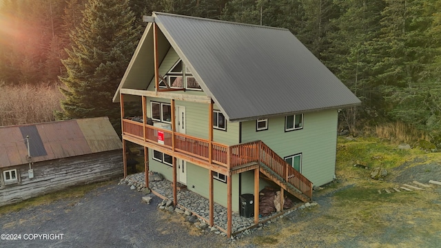 210A, 210B Brownell St, Seward, AK 99664 - back of house featuring a deck