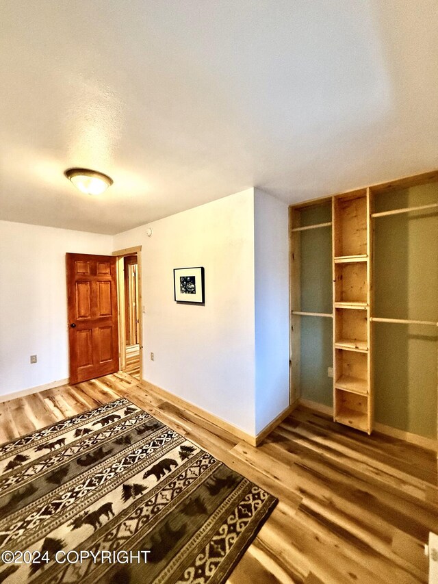 interior space with wood-type flooring