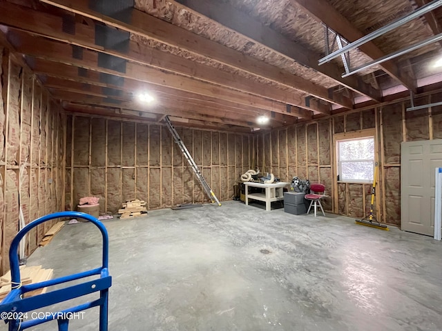 miscellaneous room with concrete flooring