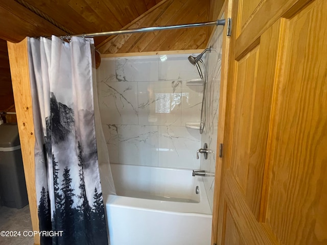 bathroom featuring shower / bath combo