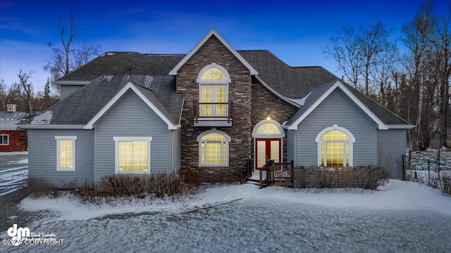 view of front of property featuring french doors