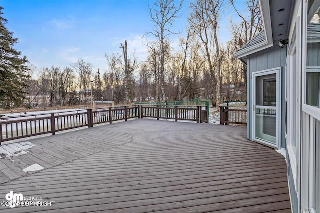 view of wooden deck