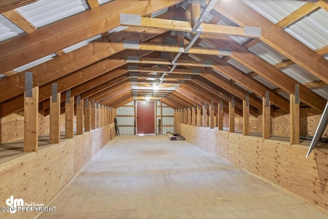 view of attic