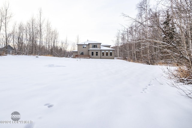 view of snowy yard