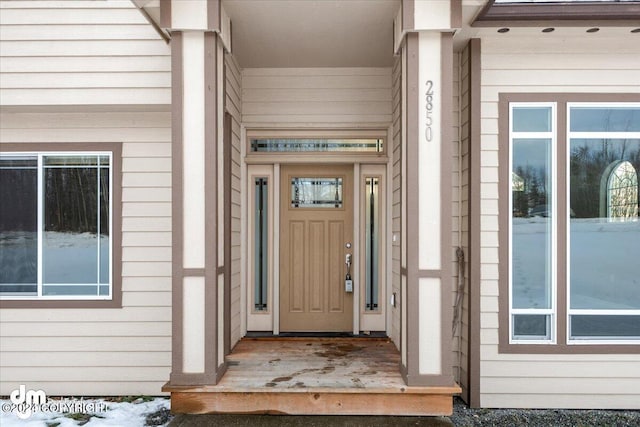 view of doorway to property