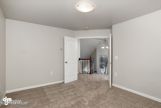 view of carpeted spare room