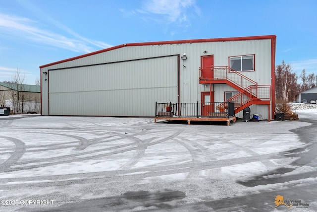 garage featuring central AC unit