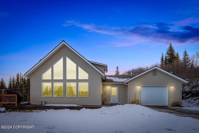 view of front of house featuring a garage