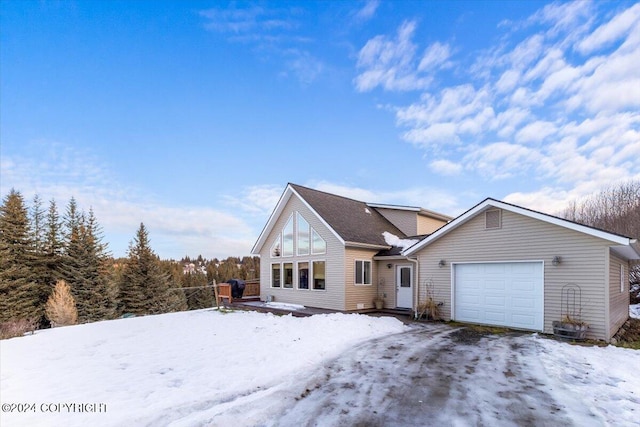 view of property with a garage