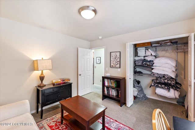 view of carpeted living room